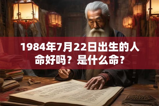1984年7月22日出生的人命好吗？是什么命？