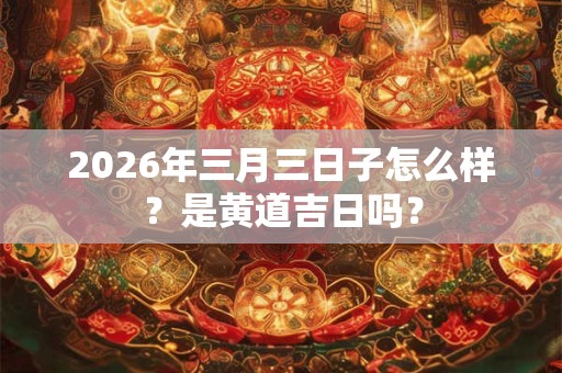 2026年三月三日子怎么样？是黄道吉日吗？