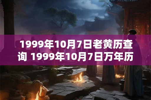 1999年10月7日老黄历查询 1999年10月7日万年历黄道吉日