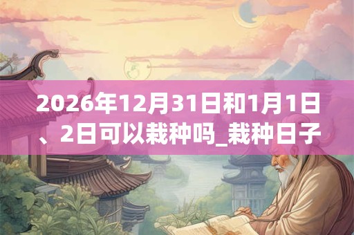 2026年12月31日和1月1日、2日可以栽种吗_栽种日子好吗
