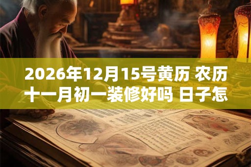 2026年12月15号黄历 农历十一月初一装修好吗 日子怎么样