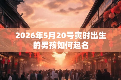 2026年5月20号寅时出生的男孩如何起名