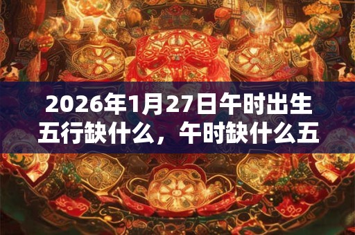 2026年1月27日午时出生五行缺什么，午时缺什么五行