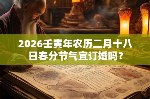 2026壬寅年农历二月十八日春分节气宜订婚吗? 2026壬寅年农历二月十八日春分节气宜订婚吗?