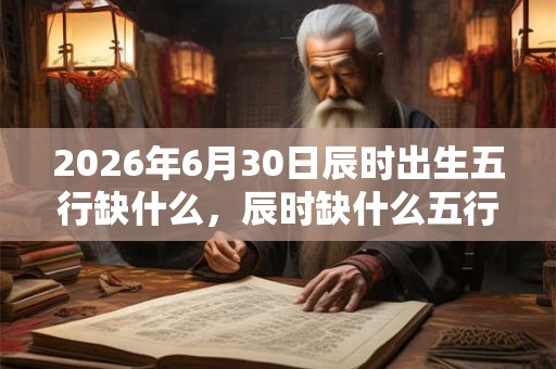 2026年6月30日辰时出生五行缺什么，辰时缺什么五行