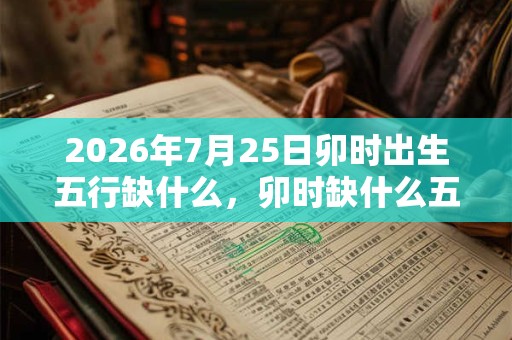 2026年7月25日卯时出生五行缺什么,卯时缺什么五行 2026年7月25日卯时出生五行缺什么,卯时缺什么五行