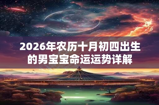 2026年农历十月初四出生的男宝宝命运运势详解