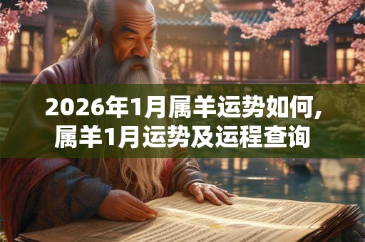 2026年1月属羊运势如何,属羊1月运势及运程查询