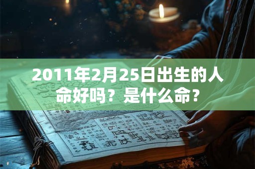 2011年2月25日出生的人命好吗?是什么命? 2011年2月25日出生的人命好吗?是什么命?