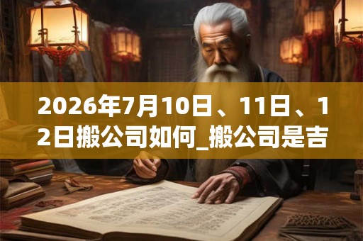 2026年7月10日、11日、12日搬公司如何_搬公司是吉日吗 2026年7月10日、11日、12日搬公司如何_搬公司是吉日吗