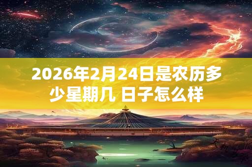 2026年2月24日是农历多少星期几 日子怎么样