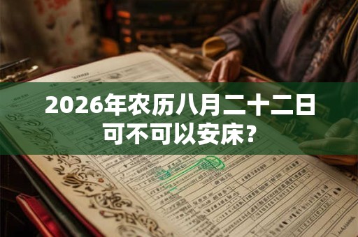 2026年农历八月二十二日可不可以安床? 2026年农历八月二十二日可不可以安床?