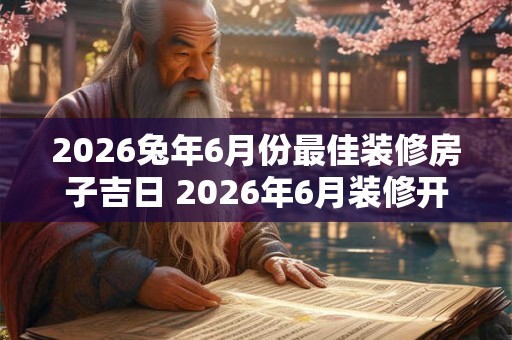 2026兔年6月份最佳装修房子吉日 2026年6月装修开工吉日