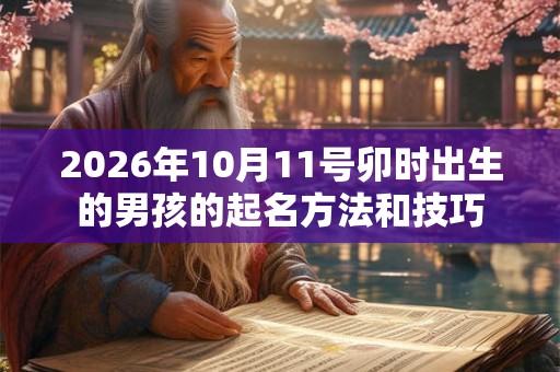 2026年10月11号卯时出生的男孩的起名方法和技巧 2026年10月11号卯时出生的男孩的起名方法和技巧