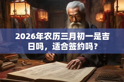 2026年农历三月初一是吉日吗，适合签约吗？