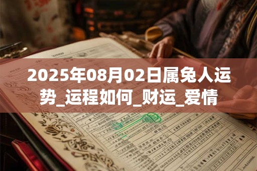 2025年08月02日属兔人运势_运程如何_财运_爱情