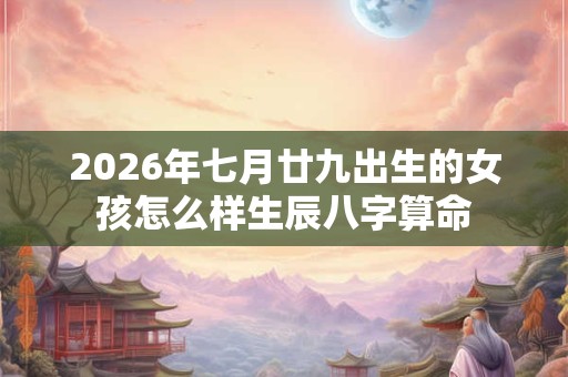 2026年七月廿九出生的女孩怎么样生辰八字算命 2026年七月廿九出生的女孩怎么样生辰八字算命