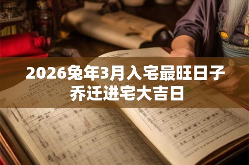 2026兔年3月入宅最旺日子 乔迁进宅大吉日