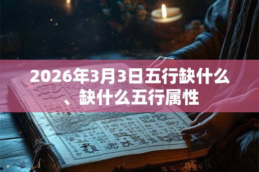 2026年3月3日五行缺什么、缺什么五行属性