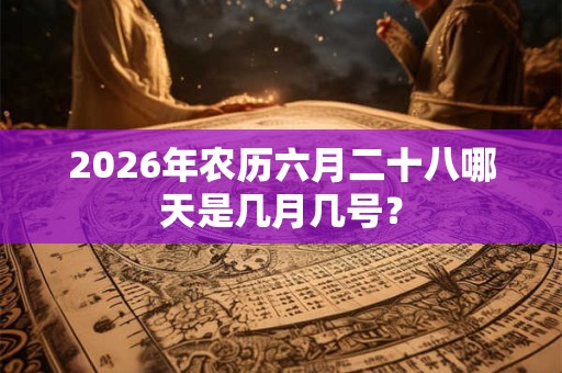 2026年农历六月二十八哪天是几月几号? 2026年农历六月二十八哪天是几月几号?