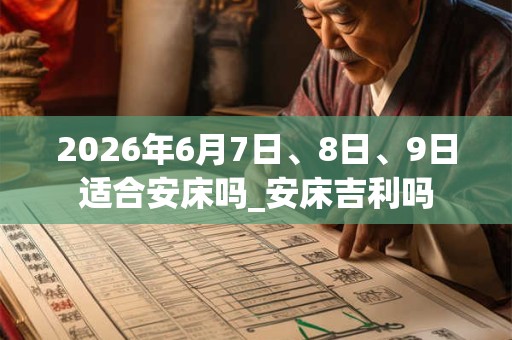 2026年6月7日、8日、9日适合安床吗_安床吉利吗 2026年6月7日、8日、9日适合安床吗_安床吉利吗
