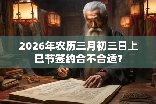 2026年农历三月初三日上巳节签约合不合适? 2026年农历三月初三日上巳节签约合不合适?