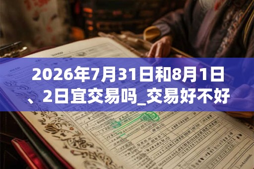 2026年7月31日和8月1日、2日宜交易吗_交易好不好