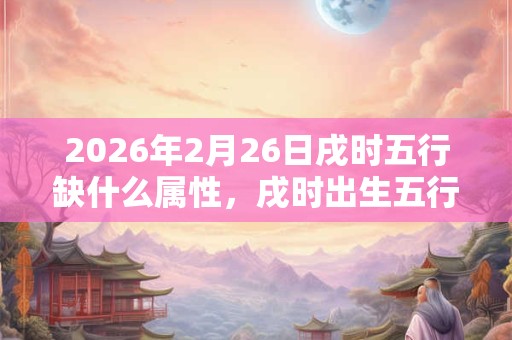 2026年2月26日戌时五行缺什么属性,戌时出生五行缺什么 2026年2月26日戌时五行缺什么属性,戌时出生五行缺什么