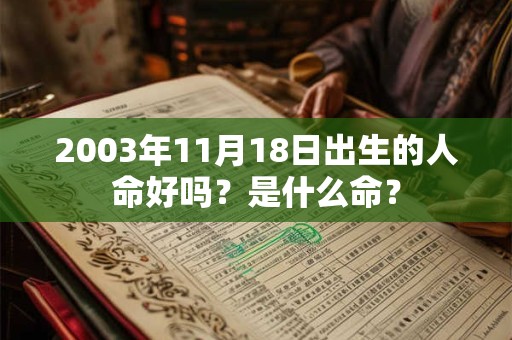 2003年11月18日出生的人命好吗？是什么命？