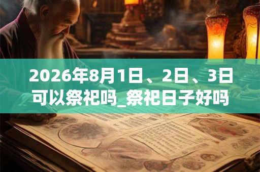 2026年8月1日、2日、3日可以祭祀吗_祭祀日子好吗 2026年8月1日、2日、3日可以祭祀吗_祭祀日子好吗