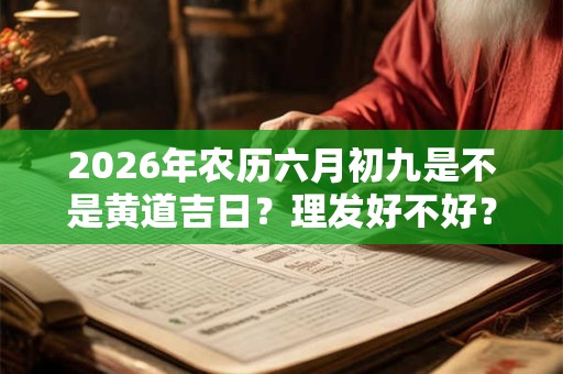 2026年农历六月初九是不是黄道吉日？理发好不好？