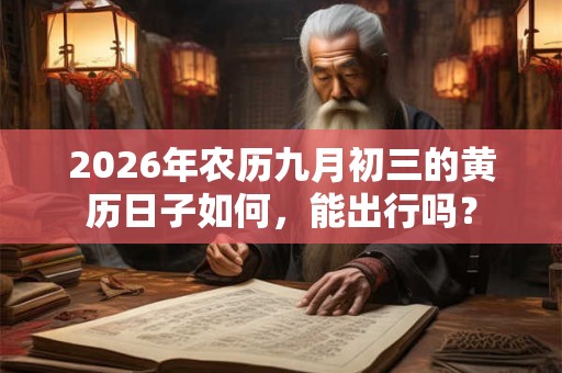 2026年农历九月初三的黄历日子如何,能出行吗? 2026年农历九月初三的黄历日子如何,能出行吗?