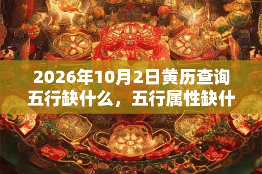2026年10月2日黄历查询五行缺什么,五行属性缺什么 2026年10月2日黄历查询五行缺什么,五行属性缺什么