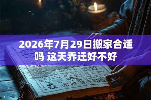 2026年7月29日搬家合适吗 这天乔迁好不好 2026年7月29日搬家合适吗 这天乔迁好不好