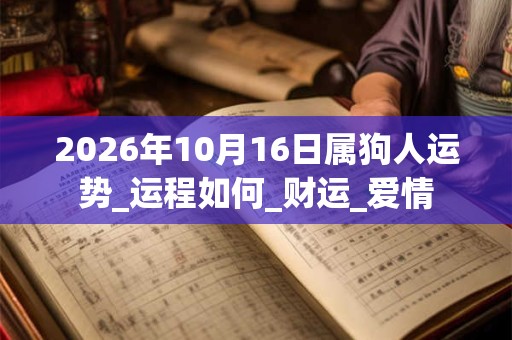 2026年10月16日属狗人运势_运程如何_财运_爱情 2026年10月16日属狗人运势_运程如何_财运_爱情