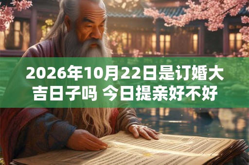 2026年10月22日是订婚大吉日子吗 今日提亲好不好 2026年10月22日是订婚大吉日子吗 今日提亲好不好