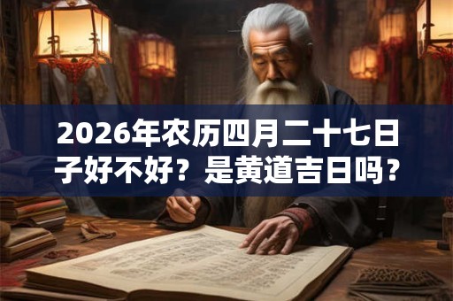 2026年农历四月二十七日子好不好？是黄道吉日吗？