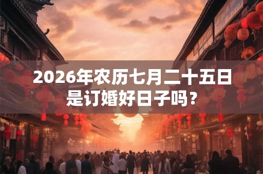 2026年农历七月二十五日是订婚好日子吗? 2026年农历七月二十五日是订婚好日子吗?