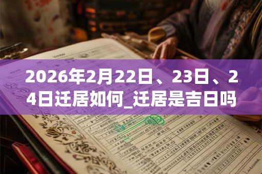 2026年2月22日、23日、24日迁居如何_迁居是吉日吗