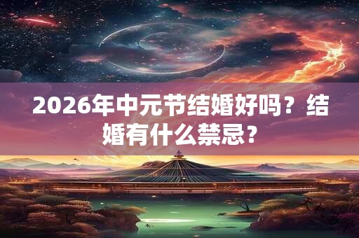 2026年中元节结婚好吗?结婚有什么禁忌? 2026年中元节结婚好吗?结婚有什么禁忌?