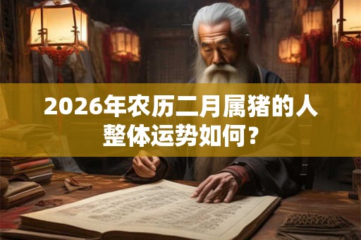 2026年农历二月属猪的人整体运势如何? 2026年农历二月属猪的人整体运势如何?