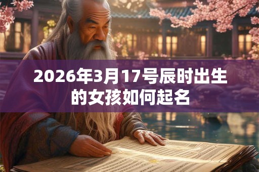 2026年3月17号辰时出生的女孩如何起名 2026年3月17号辰时出生的女孩如何起名