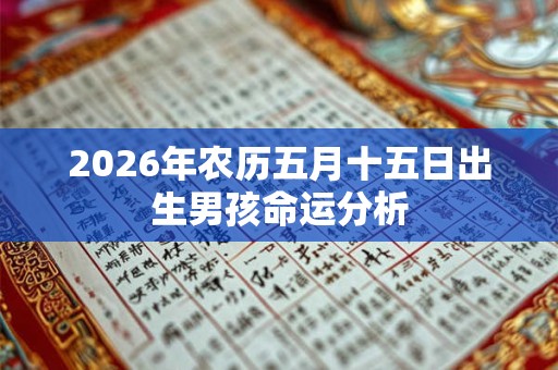 2026年农历五月十五日出生男孩命运分析