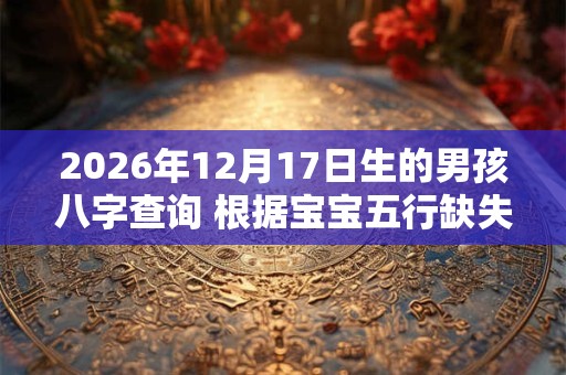 2026年12月17日生的男孩八字查询 根据宝宝五行缺失起名字