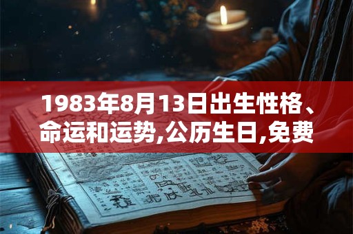 1983年8月13日出生性格、命运和运势,公历生日,免费算命 1983年8月13日出生性格、命运和运势,公历生日,免费算命