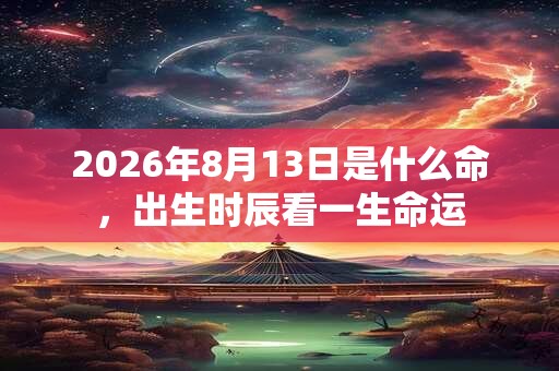 2026年8月13日是什么命，出生时辰看一生命运