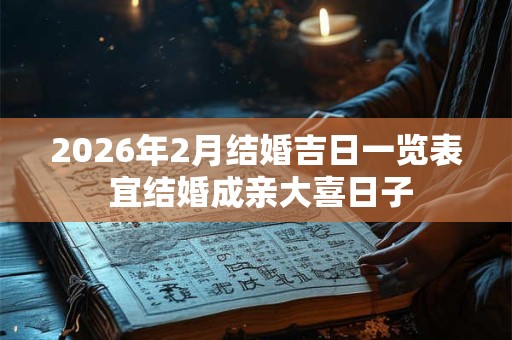2026年2月结婚吉日一览表 宜结婚成亲大喜日子 2026年2月结婚吉日一览表 宜结婚成亲大喜日子