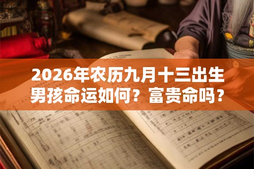 2026年农历九月十三出生男孩命运如何?富贵命吗? 2026年农历九月十三出生男孩命运如何?富贵命吗?
