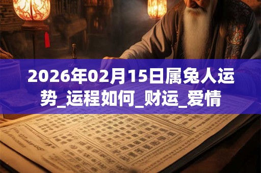 2026年02月15日属兔人运势_运程如何_财运_爱情 2026年02月15日属兔人运势_运程如何_财运_爱情