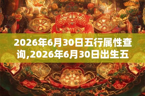 2026年6月30日五行属性查询,2026年6月30日出生五行属什么 2026年6月30日五行属性查询,2026年6月30日出生五行属什么